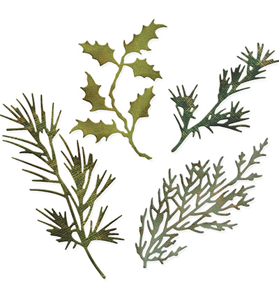 658759 - Sizzix - Holiday Greens - Tim Holtz - Thinlits