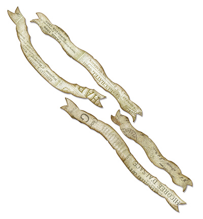 659434 - Sizzix - Tattered Curvy Banners - Tim Holtz - Sizzlits Decorative Strip