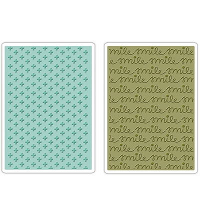 659785 - Sizzix - Smile & Plus Set - Textured Impressions