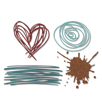 660222 - Sizzix - Scribbles & Splat - Tim Holtz - Thinlits
