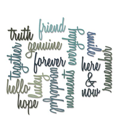 660225 - Sizzix - Set Friendship Words - Tim Holtz - Thinlits