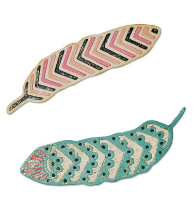 660501 - Sizzix - Lattice Feathers - ThinLits