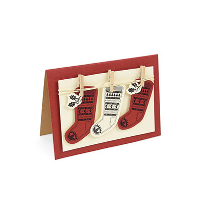 662166 - Sizzix - Fairisle Stocking - Framelits with stamp