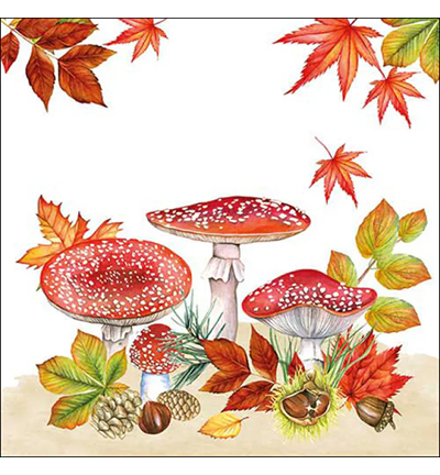 13316745 - Ambiente - Fly agaric group - Serviettes – Automne