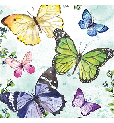 13319850 - Ambiente - Fluttering butterflies aqua - 