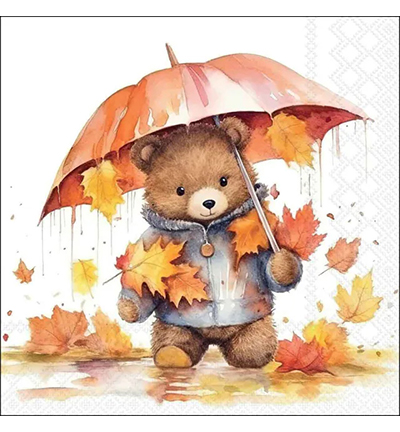 13320870 - Ambiente - Umbrella bear - Serviettes – Automne 13320870 - Ambiente - Umbrella bear - Serviettes – Automne