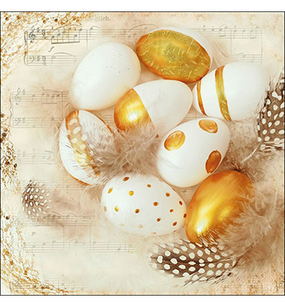 23312795 - Ambiente - Golden eggs - Serviettes – Pâques
