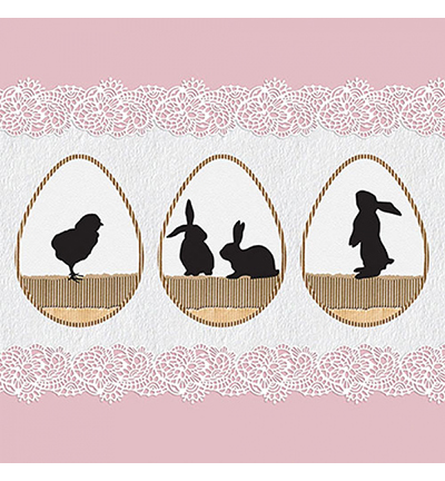 23313930 - Ambiente - Easter shadows rose - Serviettes – Pâques
