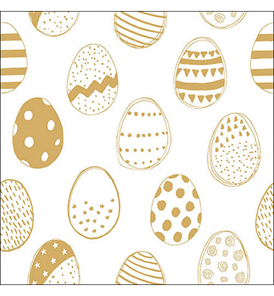 23317130 - Ambiente - Easter eggs all over gold - Serviettes – Pâques