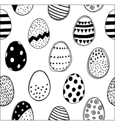 23317131 - Ambiente - Easter eggs all over black - Serviettes – Pâques