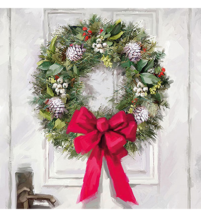 33310680 - Ambiente - White wreath - Serviettes – Noël
