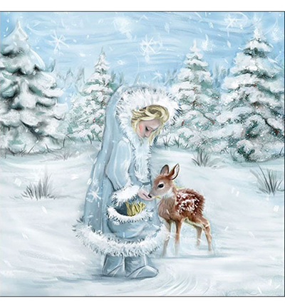 33315755 - Ambiente - Feeding Deer - Serviettes – Noël