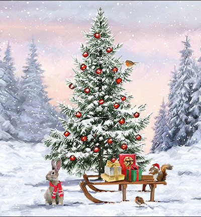 33316540 - Ambiente - Winter Animals - Serviettes – Noël
