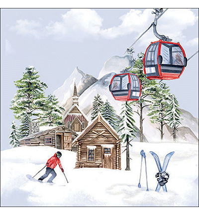 33318855 - Ambiente - Ski hut - Serviettes – Noël