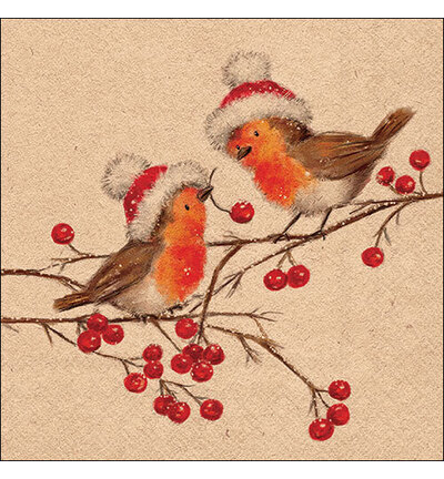 33318866 - Ambiente - Christmas robins nature - Serviettes – Noël 33318866 - Ambiente - Christmas robins nature - Serviettes – Noël