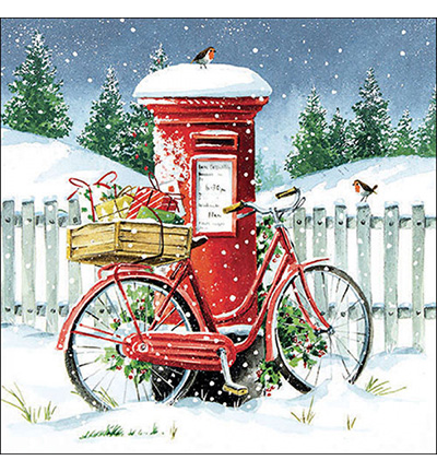33318920 - Ambiente - Delivery bike - Serviettes – Noël