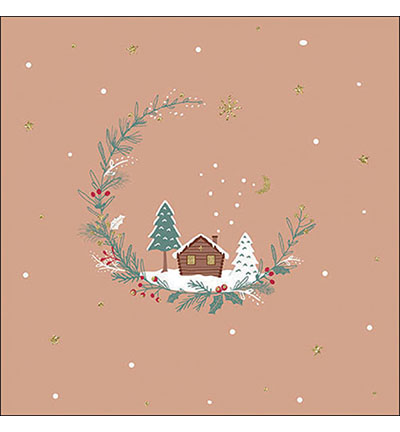 33319012 - Ambiente - Little wood cabin terracotta - Serviettes – Noël