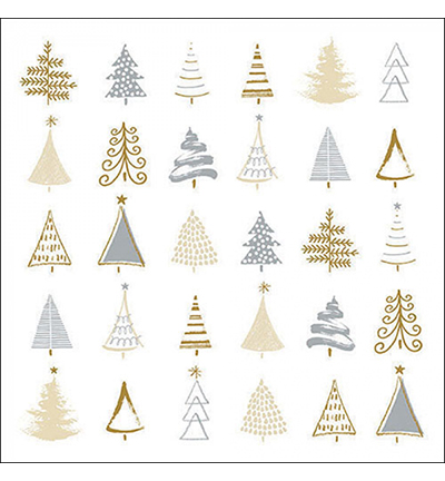 33319045 - Ambiente - Christmas tree doodles silver - 