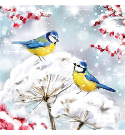 33320005 - Ambiente - Birds in the snow - Serviettes – Noël