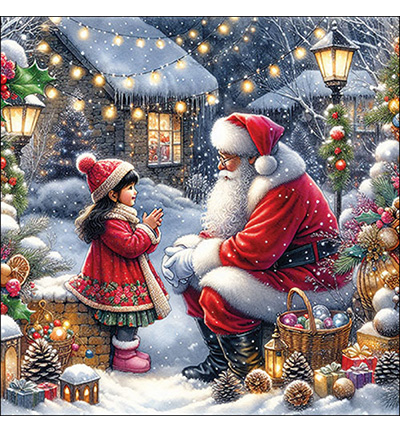 33320055 - Ambiente - Talking to Santa - Serviettes – Noël