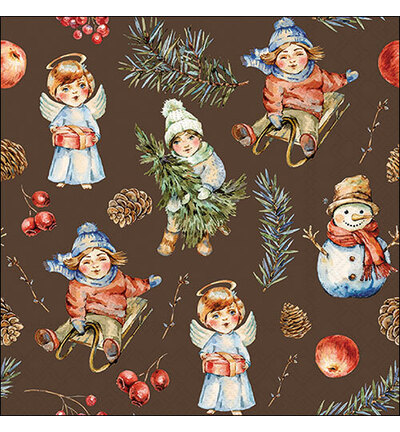 33320138 - Ambiente - Playing outside brown - Serviettes – Noël