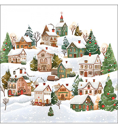 33320145 - Ambiente - Winter village - Serviettes – Noël