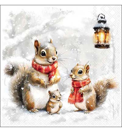 33320975 - Ambiente - Squirrel family - Serviettes – Noël 33320975 - Ambiente - Squirrel family - Serviettes – Noël
