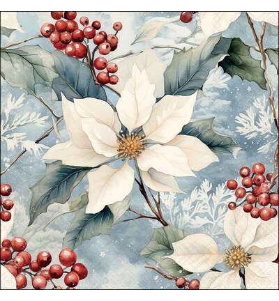 33321015 - Ambiente - Winter poinsettia - Serviettes – Noël 33321015 - Ambiente - Winter poinsettia - Serviettes – Noël