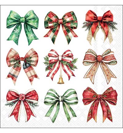 33321065 - Ambiente - Merry ribbons white - Serviettes – Noël 33321065 - Ambiente - Merry ribbons white - Serviettes – Noël