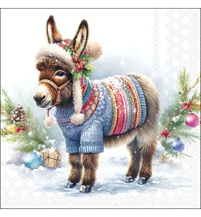 33321085 - Ambiente - Wooly donkey - Serviettes – Noël 33321085 - Ambiente - Wooly donkey - Serviettes – Noël