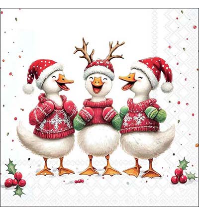 33321090 - Ambiente - Jolly ducks - Serviettes – Noël 33321090 - Ambiente - Jolly ducks - Serviettes – Noël