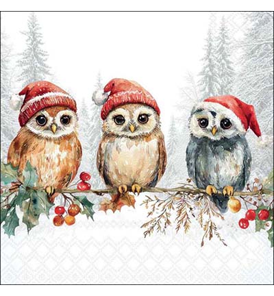 33321095 - Ambiente - Wise owls - Serviettes – Noël 33321095 - Ambiente - Wise owls - Serviettes – Noël
