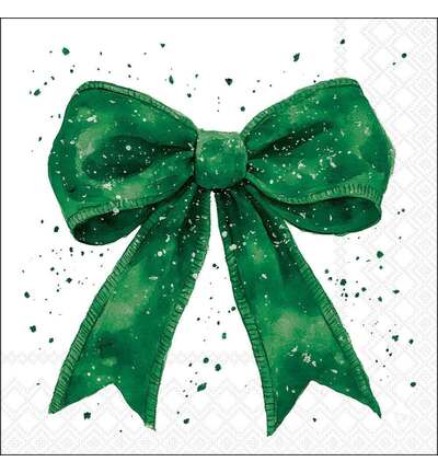 33321324 - Ambiente - Fancy bow green/white - Serviettes – Noël 33321324 - Ambiente - Fancy bow green/white - Serviettes – Noël