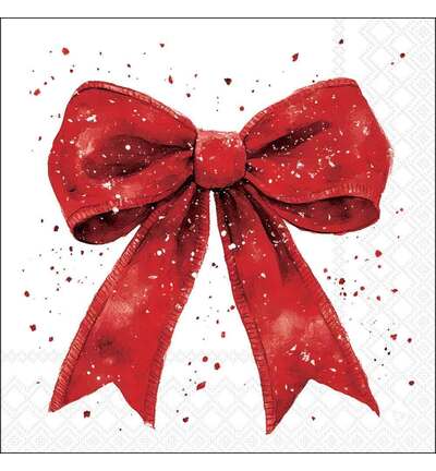 33321325 - Ambiente - Fancy bow red/white - Serviettes – Noël 33321325 - Ambiente - Fancy bow red/white - Serviettes – Noël