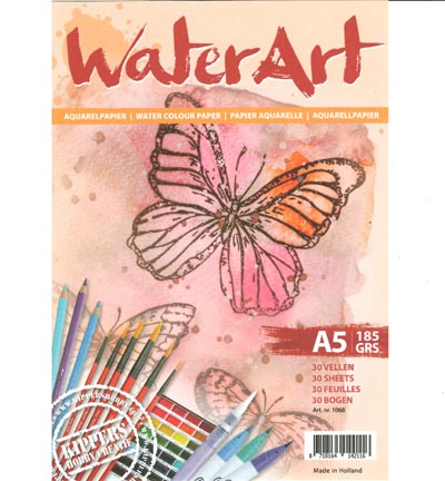 A5/185grs - WaterArt - Aquarel Papier 30 feuilles - Bloc Aquarelle, WaterArt, 185gr A5/185grs - WaterArt - Aquarel Papier 30 feuilles - Bloc Aquarelle, WaterArt, 185gr