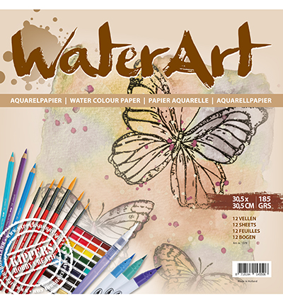 30.5x30.5/185grs - WaterArt - Aquarel Papier 12 sheets - 
