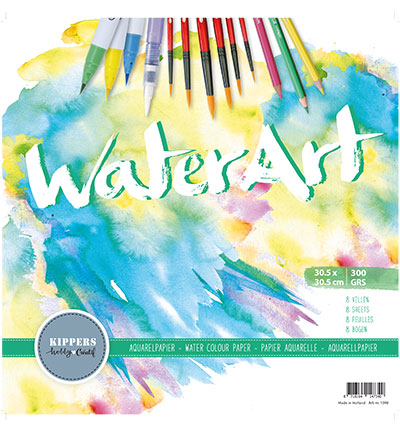 30.5x30.5cm/300grs - WaterArt - Aquarel Papier 8 sheets - 