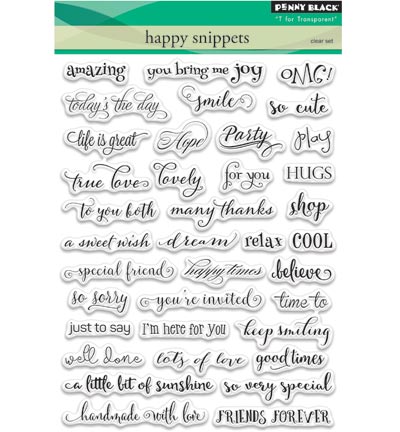 30-358 - Penny Black - Happy snippets - Clear Set Stamp