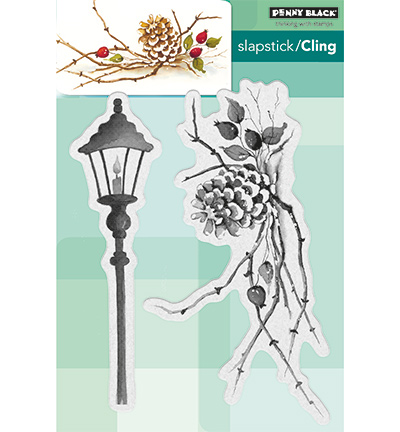 40-495 - Penny Black - Cones & berries - Slapstick/Cling Stamp