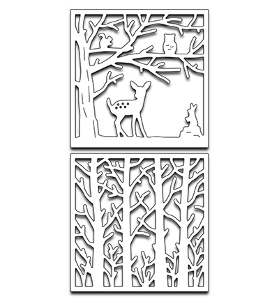 51-265 - Penny Black - Woodland Scene - Creative Dies