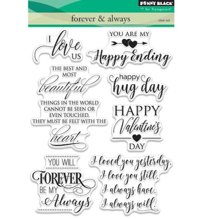 30-401 - Penny Black - Forever & Always - Clear Set Stamp