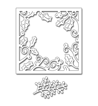 51-374 - Penny Black - Holly Frame(Metal Die) - Creative Dies