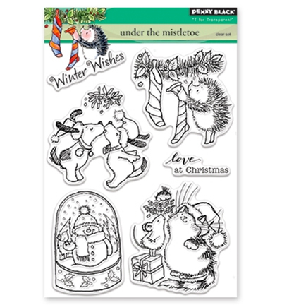 30-443 - Penny Black - Under The Mistletoe - Clear Set Stamp