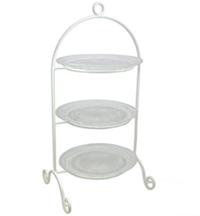 1794-3 -  - 3er Etagere 60x29cm, inklusive 3x Glasteller 25cm - 