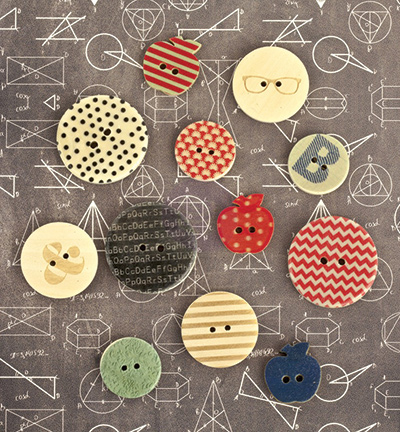 569617 - Prima Marketing - Wood Buttons 12st. - Buttons