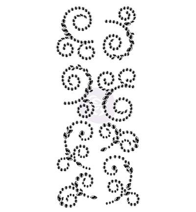 570361 - Prima Marketing - Swirl-Black - Crystals