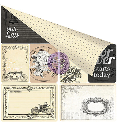 813482 - Prima Marketing - Double sided paper-Just Married - 12"x12" Paper
