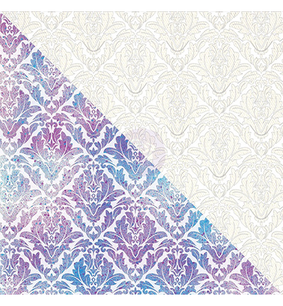 960643 - Prima Marketing - Canvas White 7 Floral Pattern - White Resist Canvas