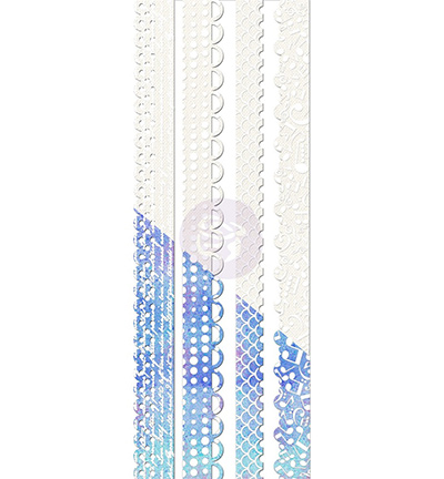 961183 - Prima Marketing - Canvas Borders 1 White - White Resist Canvas Border