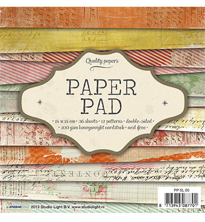 PP SL 05 - StudioLight - Bloc Papier  15x15cm - 